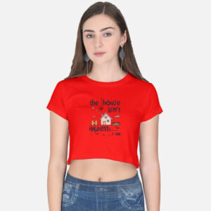 The House Isn’t Haunted... I Am – Pastel Gothic Crop Top for Spooky Girls | Funny Haunted Vibes Tee