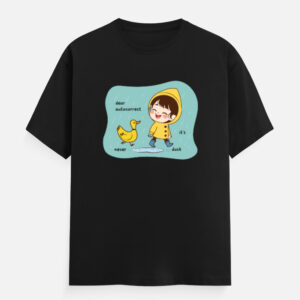 Dear Autocorrect, It’s Never Duck – Unisex Classic Crew T-Shirt | Funny Text Pun Design