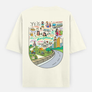 bangaluru oversized off white tee back