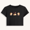 Black Cute Dog Baby Tee with cute dogs on the front