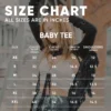 size chart of womens baby t-shirt